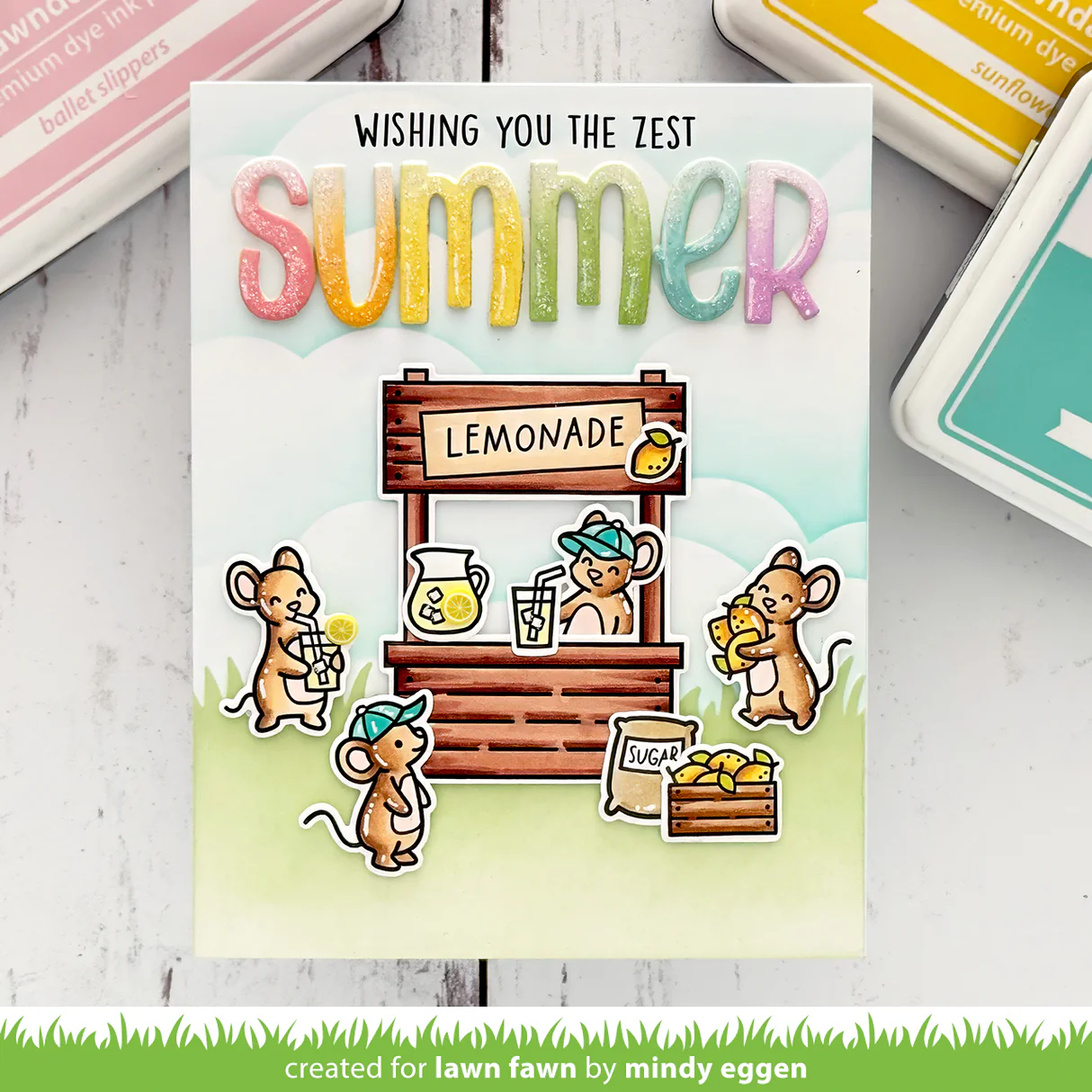 Lawn Fawn - Make Lemonade! Stamp, Stencil & Die Bundle