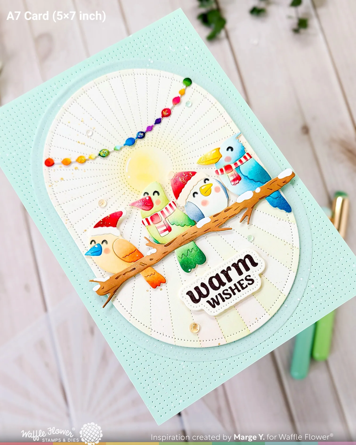 Waffle Flower - A7 Piercing Sunburst Texture Die