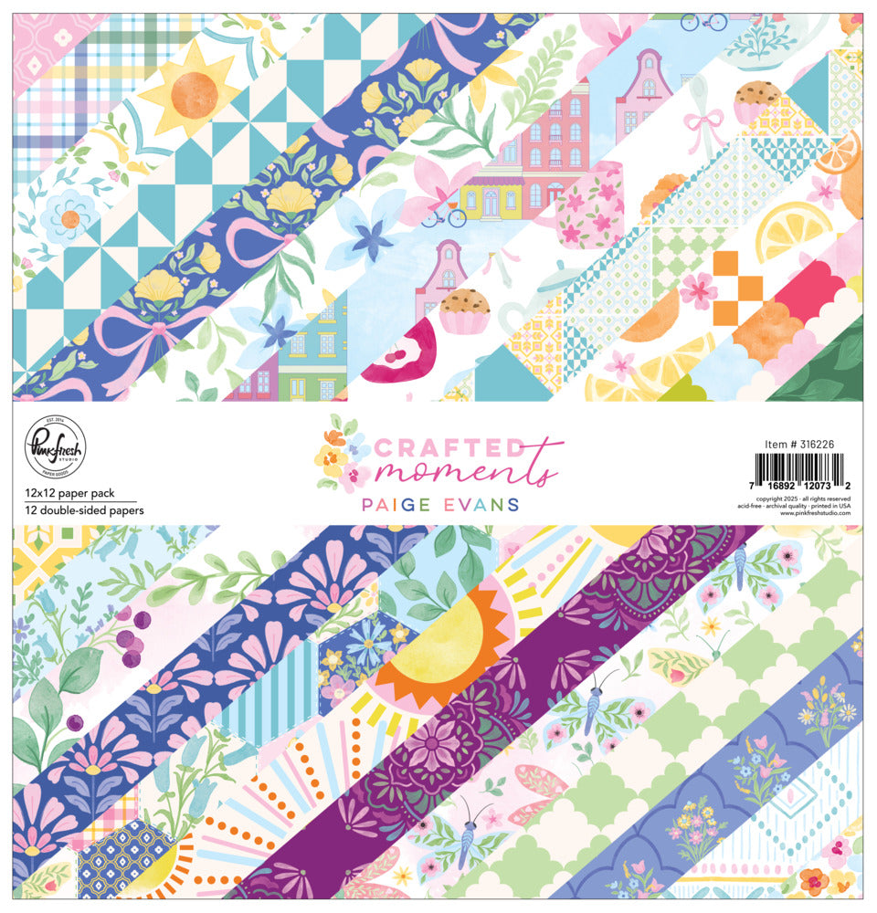 Pinkfresh - Crafted Moments - 12x12 Paper Pack by Paige Evans