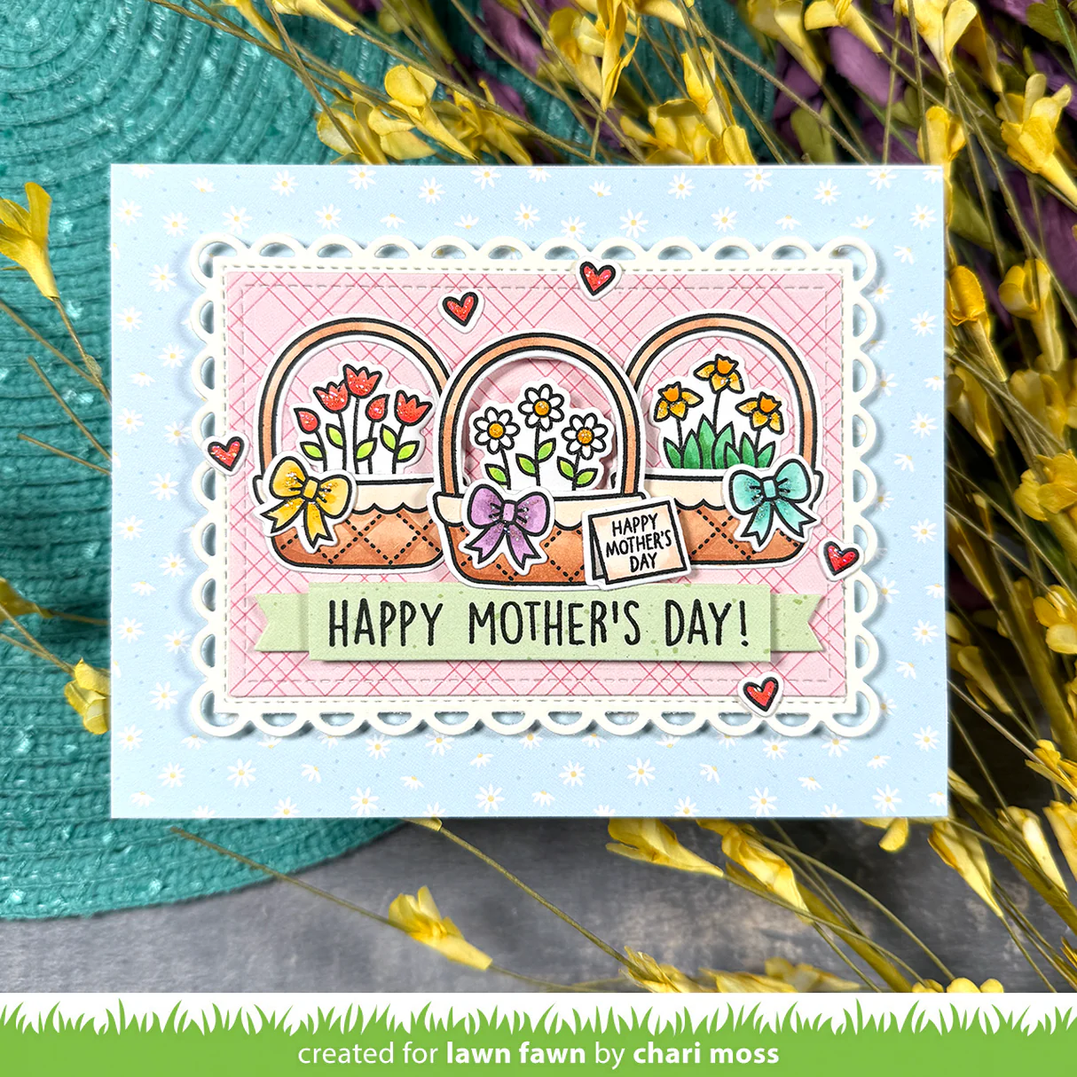 Lawn Fawn - Spring Basket Stamp & Die Bundle