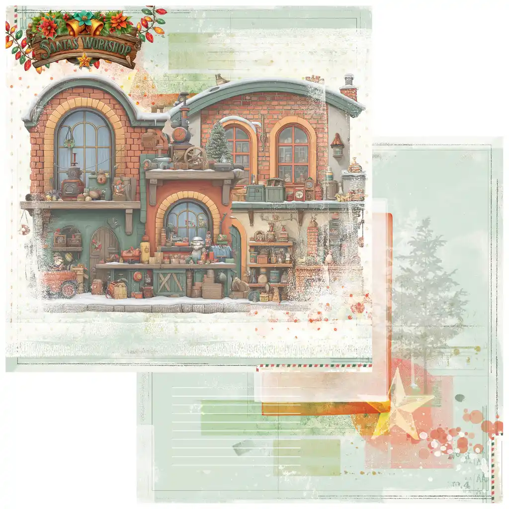 49 and Market - Jolly Jingles - Cardstock: Santa