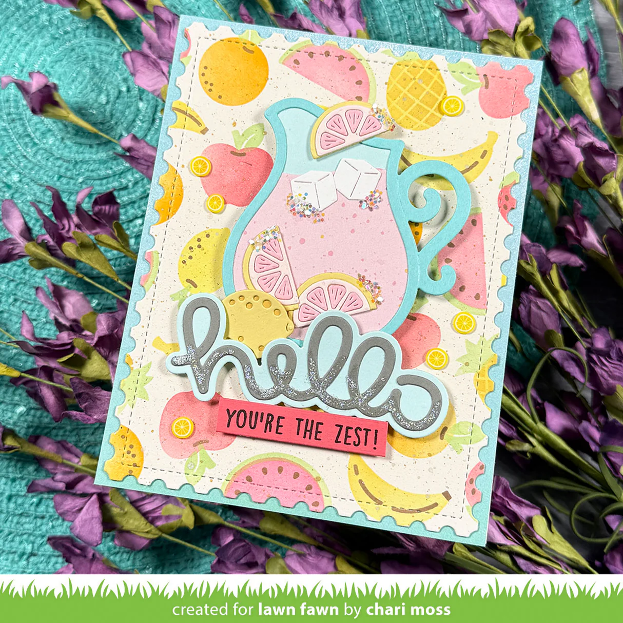 Lawn Fawn - Fruit Salad Background Stencil Set