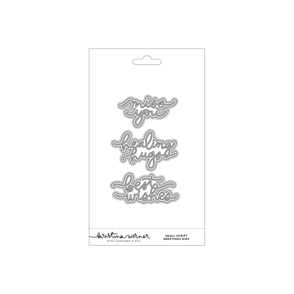 Concord & 9th - Small Script Greetings Die Set by Kristina Werner