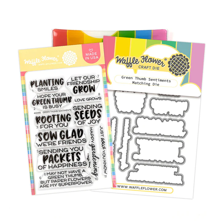 Waffle Flower - Green Thumb Sentiments Stamp & Die