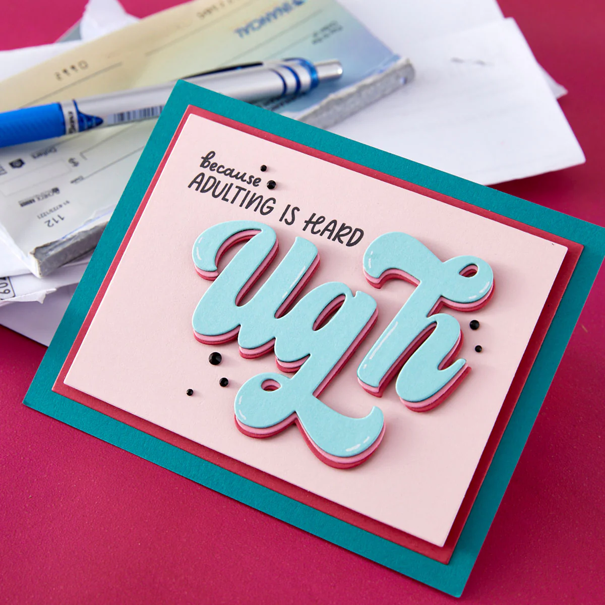 Spellbinders - Ugh Stamp & Die Bundle
