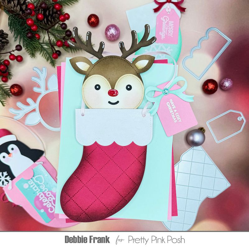 Pretty Pink Posh - Stocking Gift Card Holder Die Set