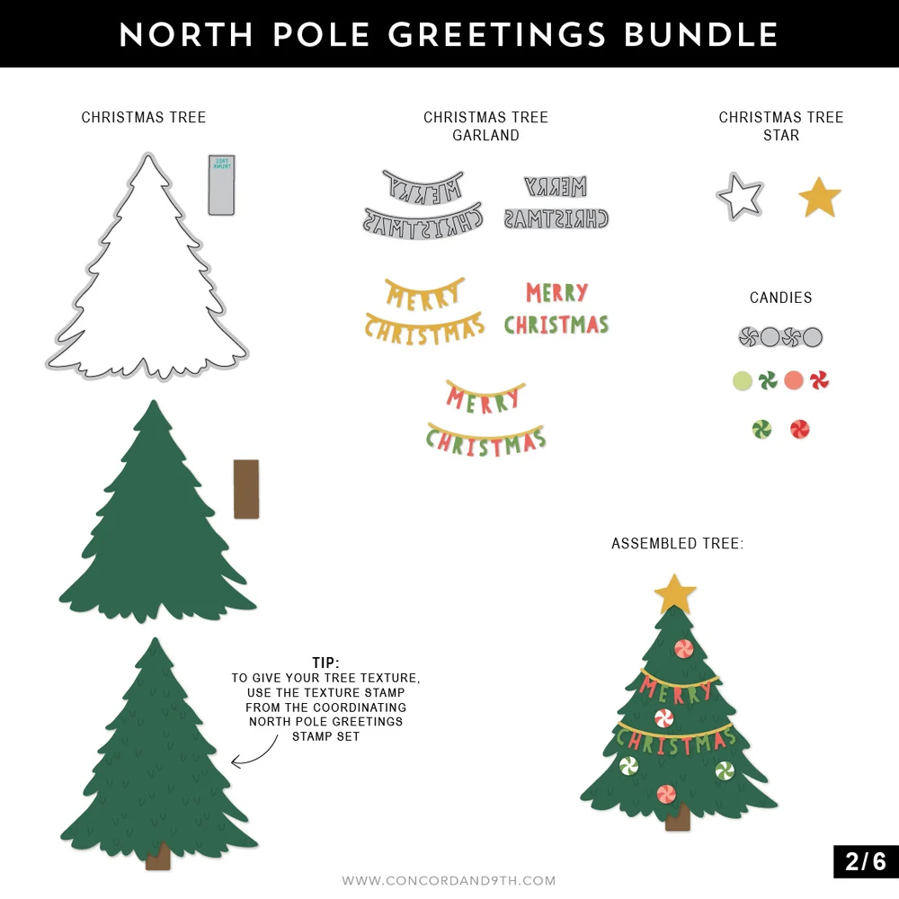 Concord & 9th - North Pole Greetings Stamp & Die Bundle