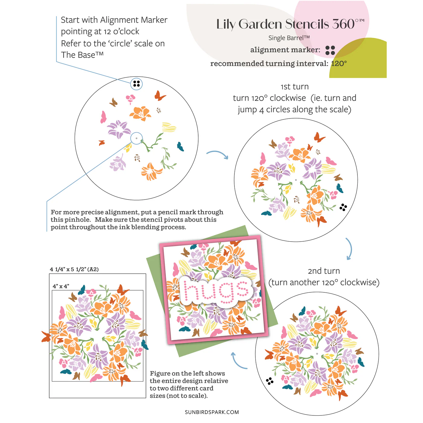 Sunbird Spark - Stencils 360 - Lily Garden Stencil