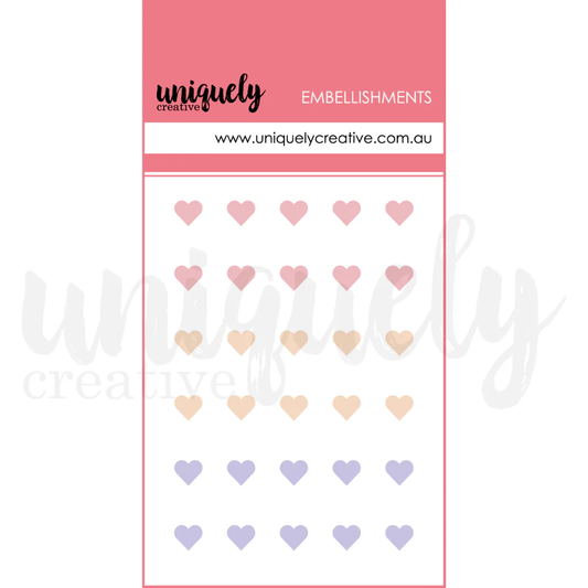 Uniquely Creative - Dew Drop Heart Stickers - Romantic