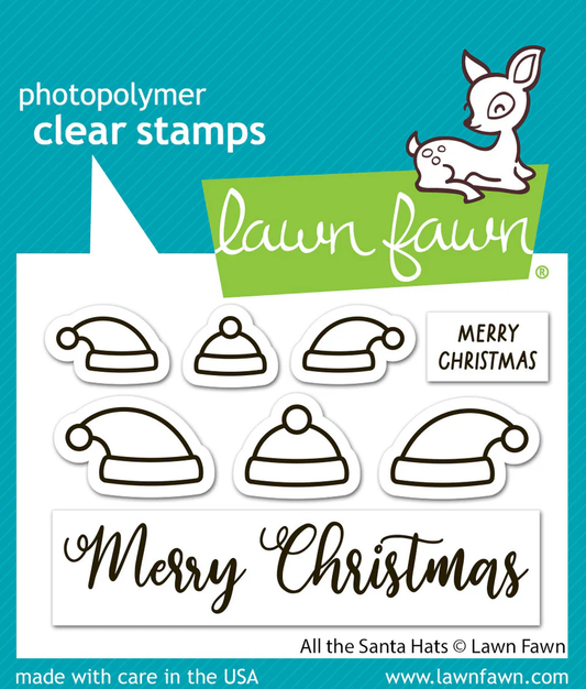 Lawn Fawn - All the Santa Hats Stamp, Die and Stencil Bundle