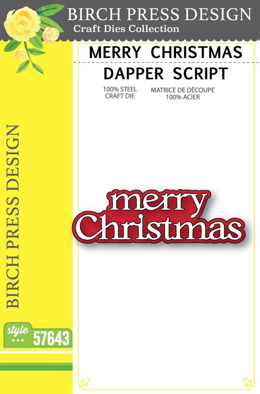 Birch Press Design - Merry Christmas Dapper Script Die Set