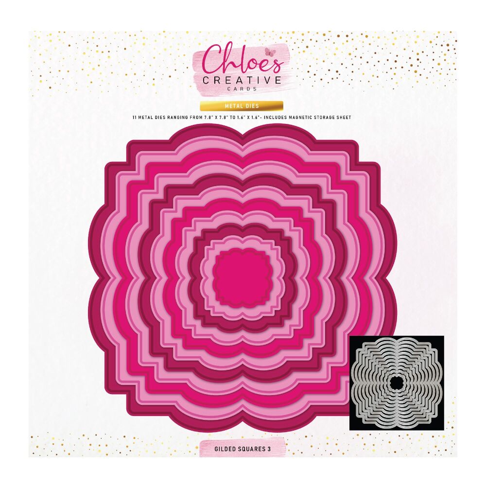 Chloe's Creative - Gilded Squares 3 Die Set