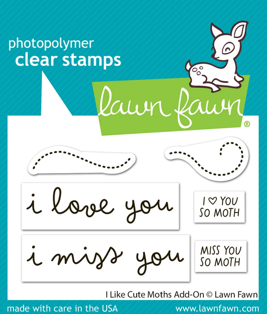 Lawn Fawn - I Like Cute Moths Add-On Stamp & Die Bundle