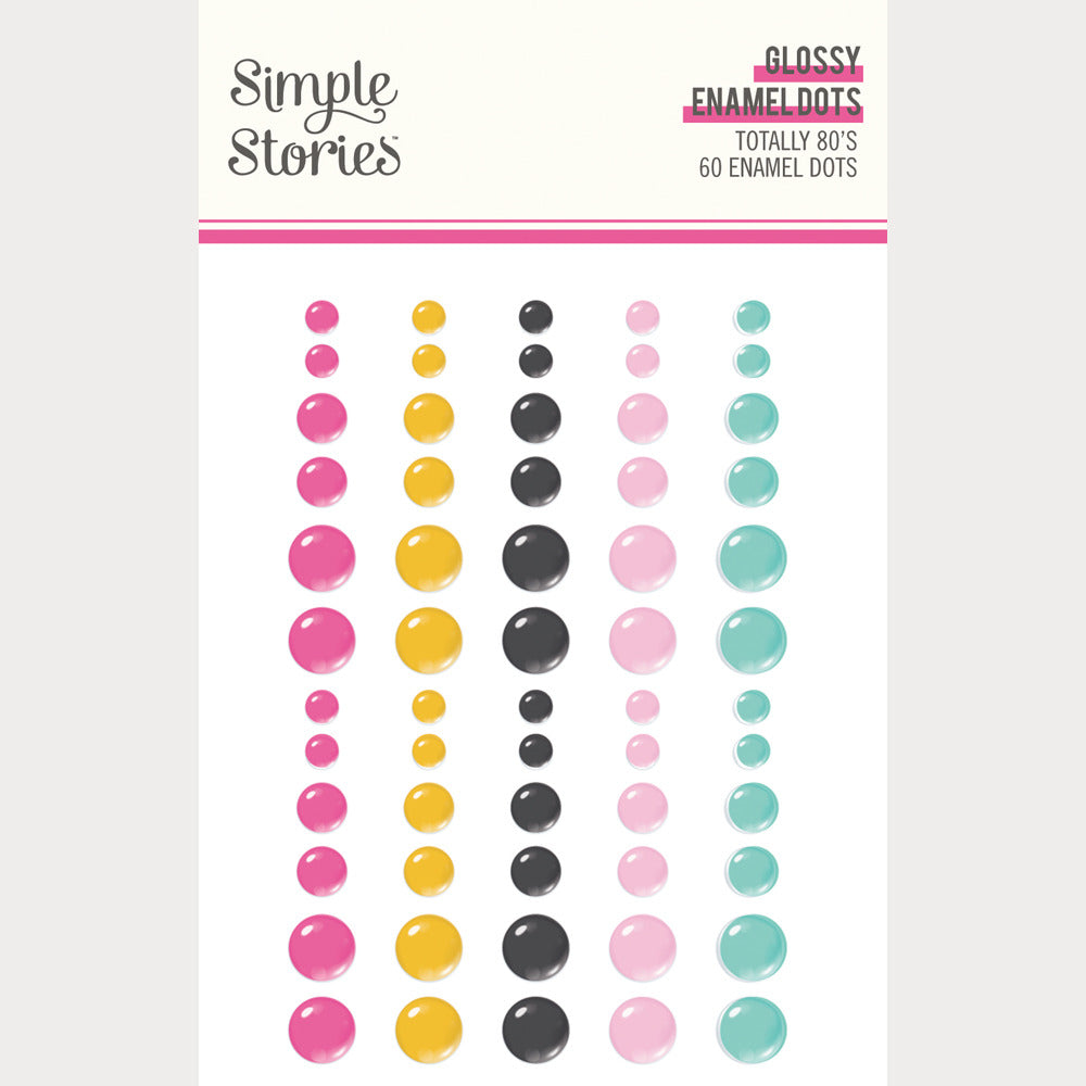 Simple Stories - Totally 80's - Glossy Enamel Dots