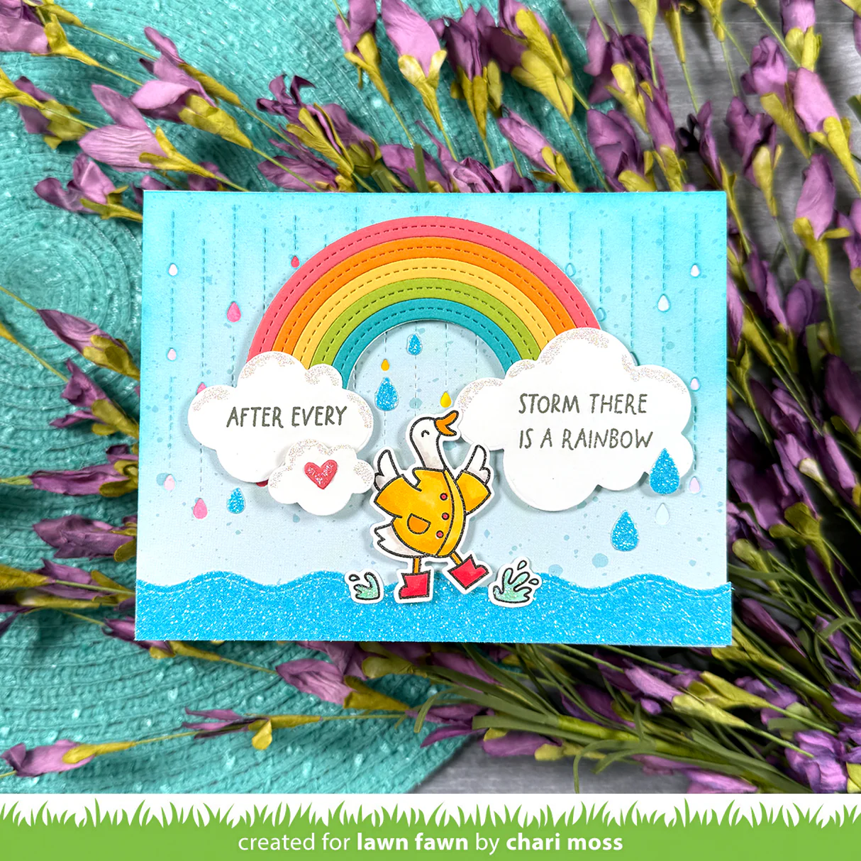 Lawn Fawn - Silly Goose, Rain or Shine! Stamp, Die & Stencil Bundle