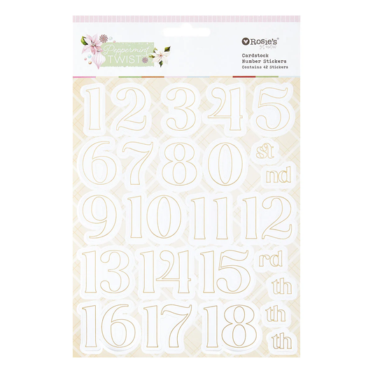 Rosie's Studio - Peppermint Twist - Cardstock Number Stickers