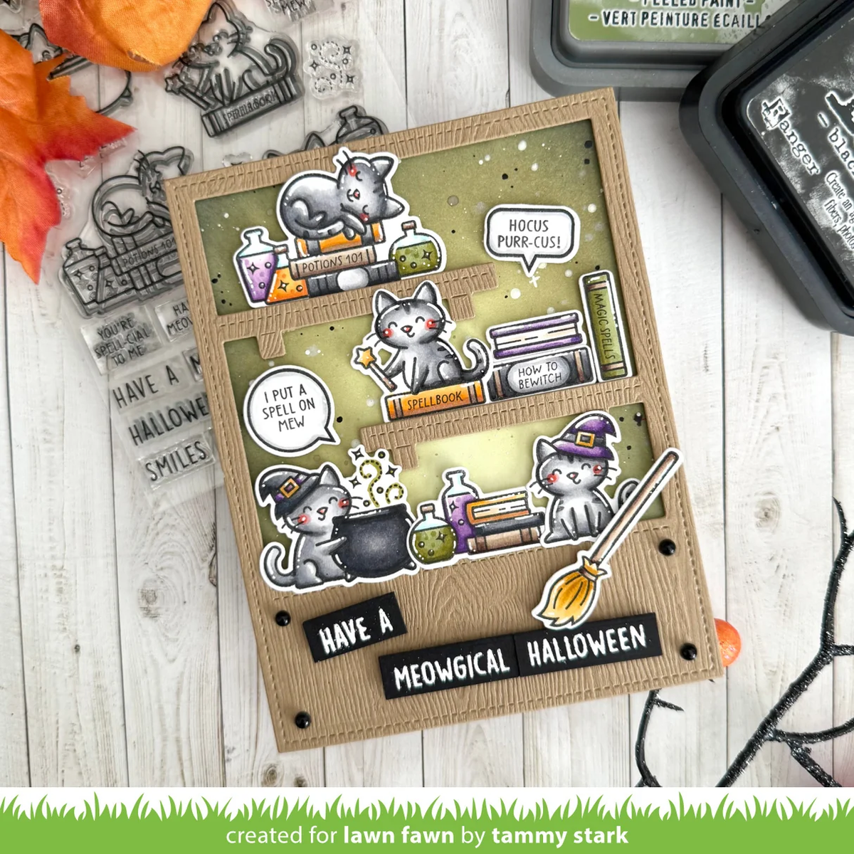 Lawn Fawn - Hocus Purr-cus! Add-On Stamp, Die & Stencil Bundle