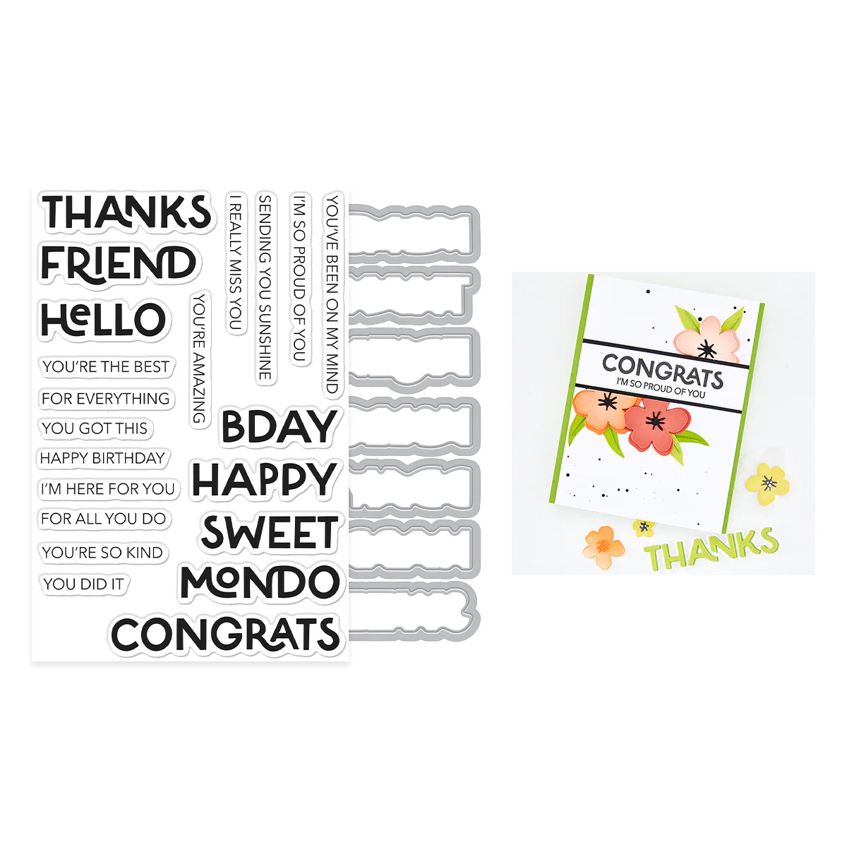 Hero Arts - Perfect Pairs Stamp & Die Bundle