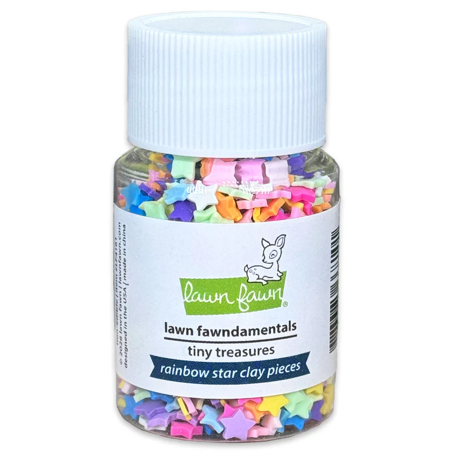 Lawn Fawn - Tiny Treasures - Rainbow Star Clay Pieces