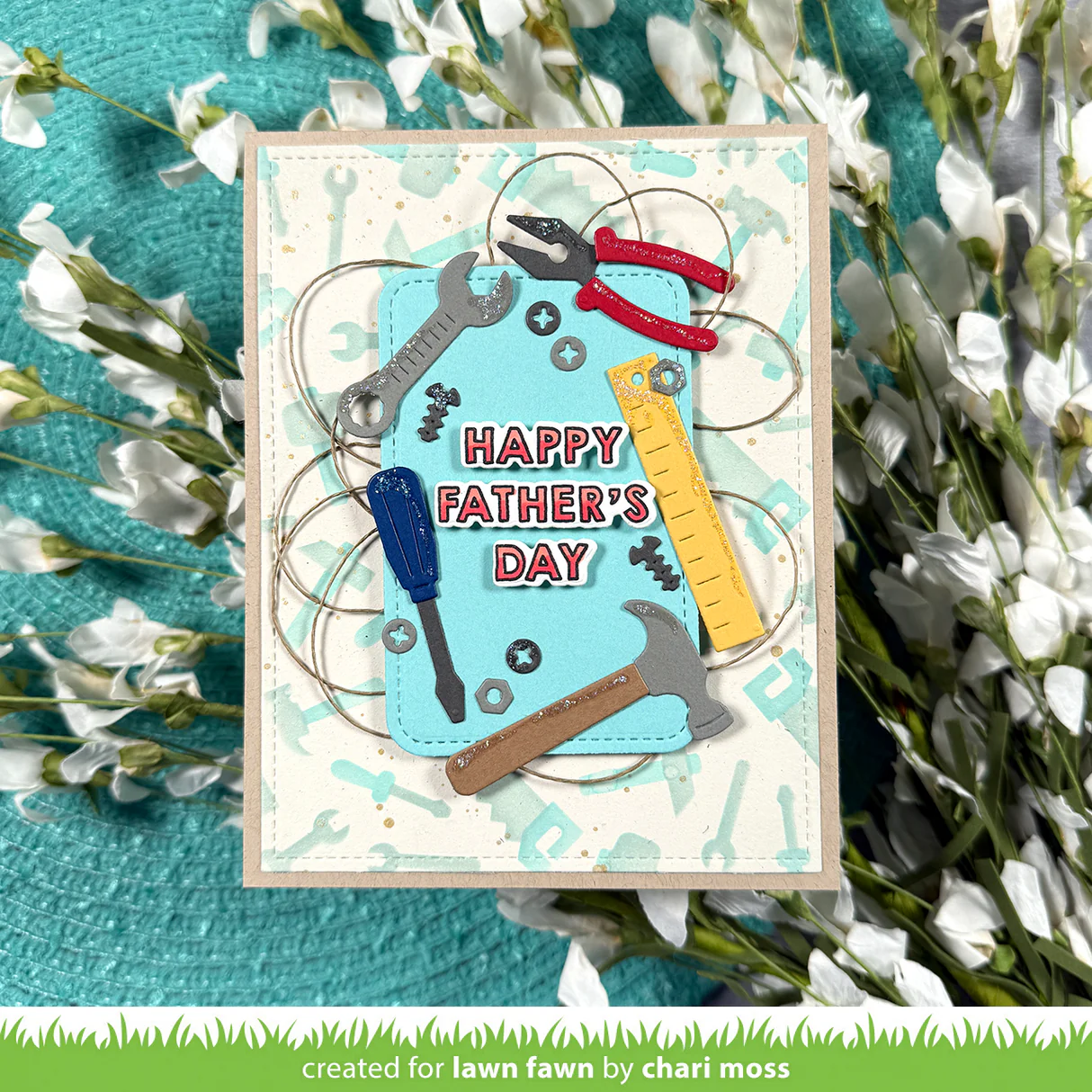 Lawn Fawn - Tool Time Background Stencil Set