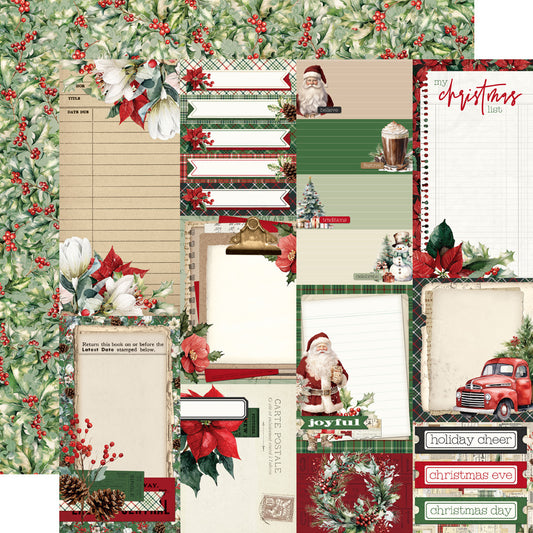 Simple Stories - Simple Vintage Old-Fashioned Christmas - Cardstock: Journal Elements