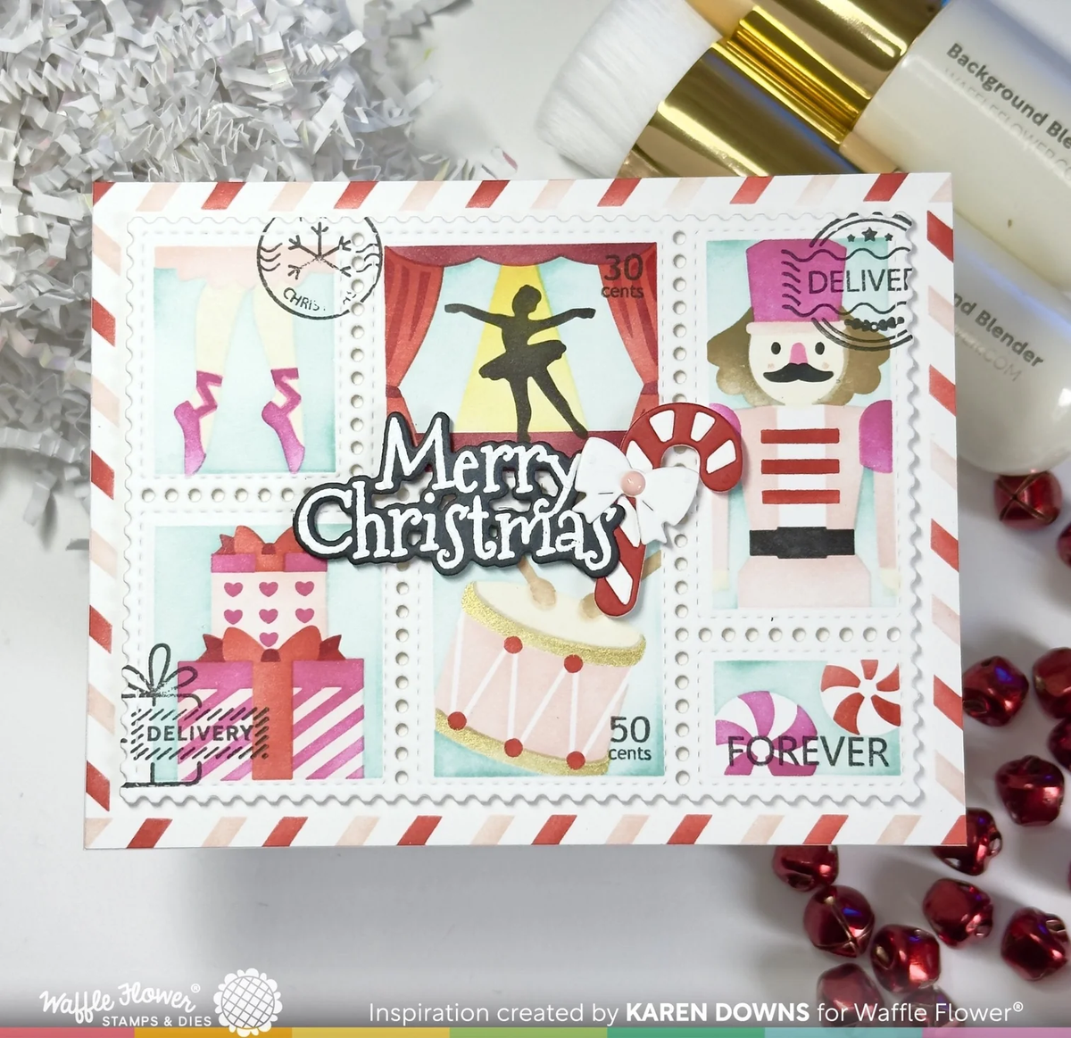 Waffle Flower - Postage Collage - Christmas Icons Die Set