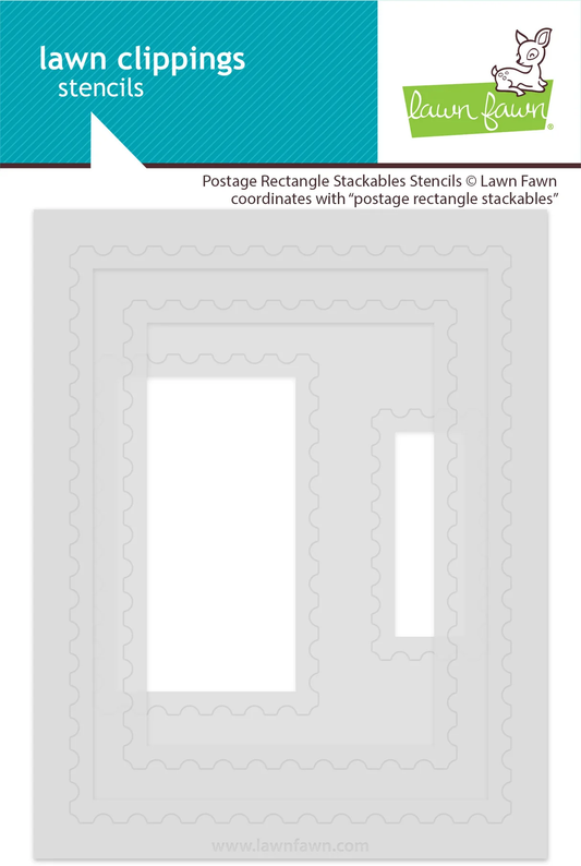 Lawn Fawn - Postage Rectangles Stackables Stencil Set