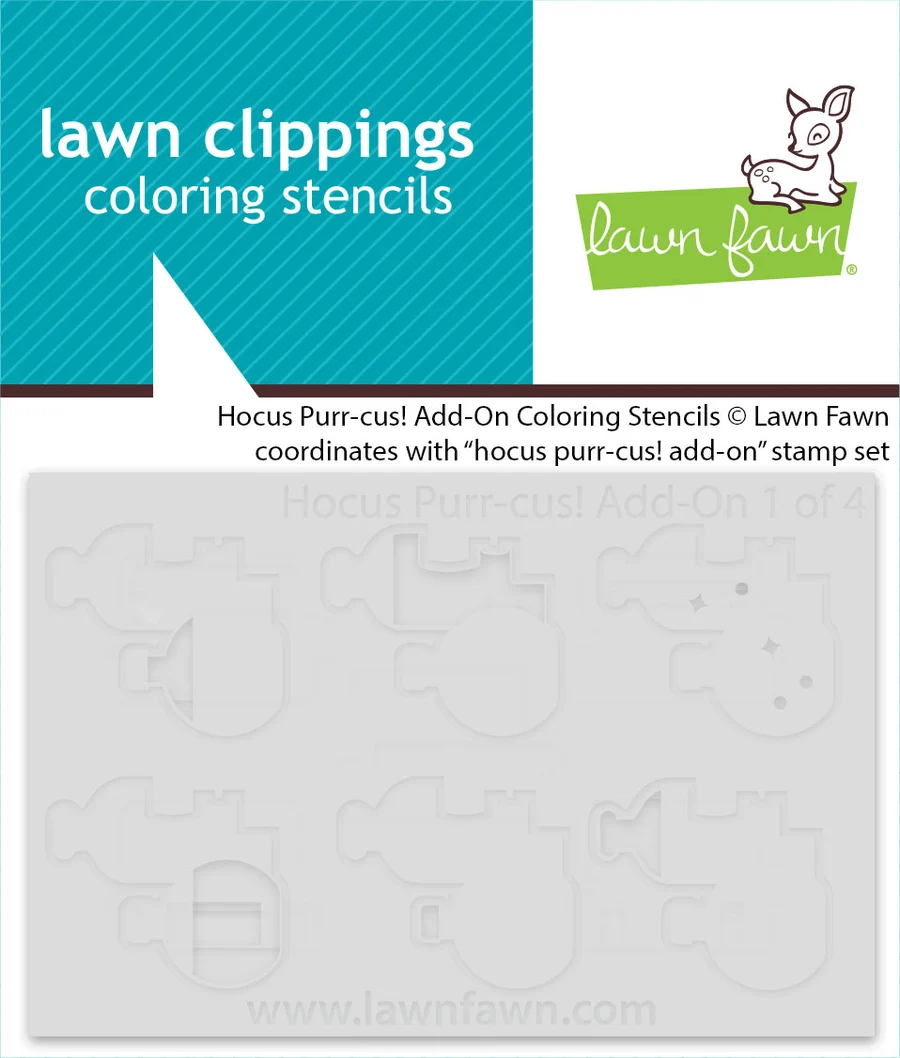 Lawn Fawn - Hocus Purr-cus! Add-On Stamp, Die & Stencil Bundle