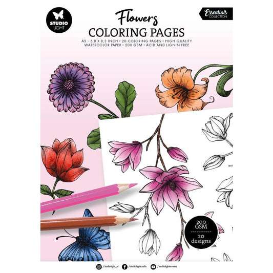 Studio Light - Coloring Pages - Flowers