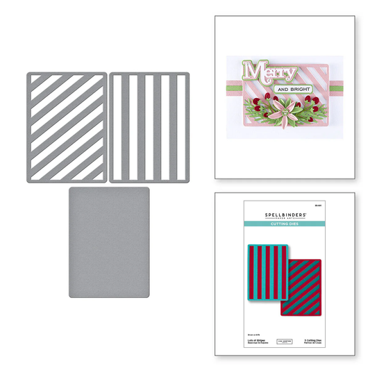 Spellbinders - Lots of Stripes Die Set by Lisa Horton