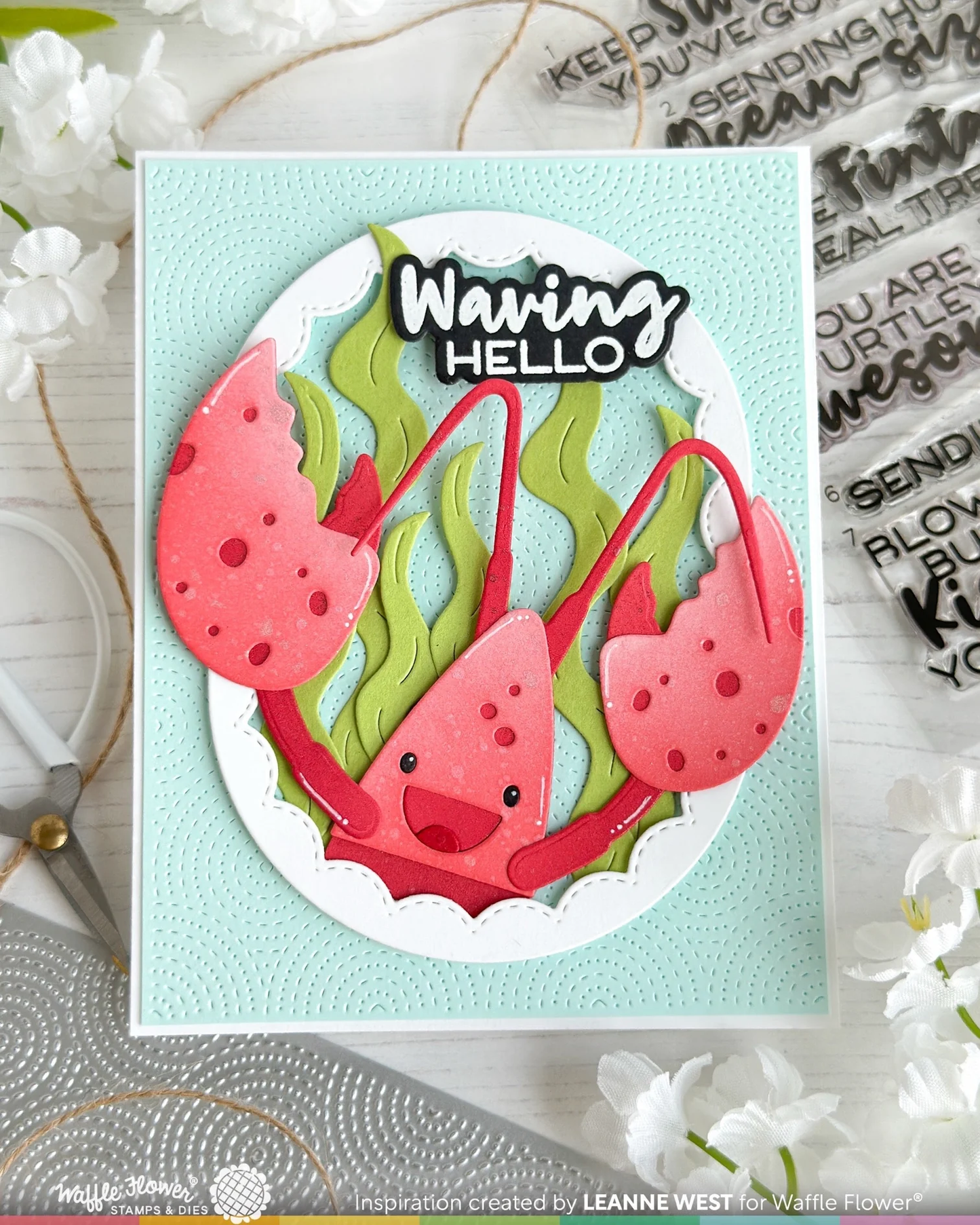Waffle Flower - Happy Lobster Die Set