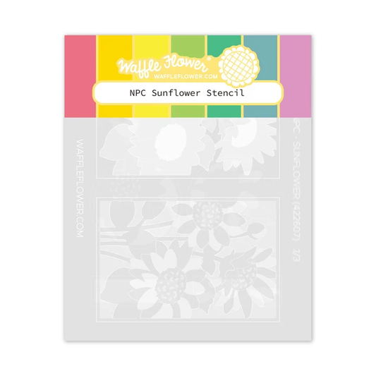 Waffle Flower - NPC - Sunflower Stencil Set