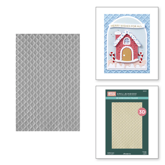 Spellbinders - 3D Embossing Folder - Waffle Cone