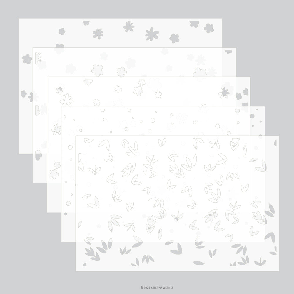 Concord & 9th - Bitsy Blooms Stencil Pack by Kristina Werner