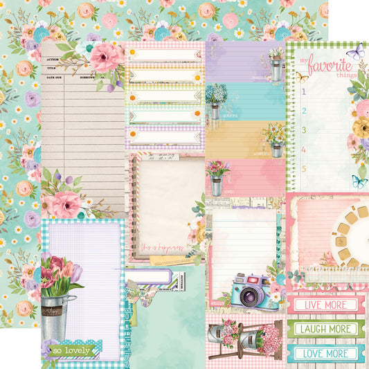Simple Stories - Simple Vintage Flower Shoppe - Journal Elements Cardstock