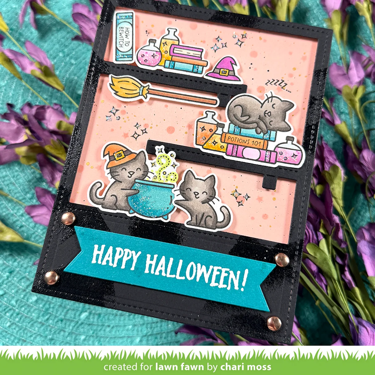 Lawn Fawn - Hocus Purr-cus! Add-On Stamp, Die & Stencil Bundle