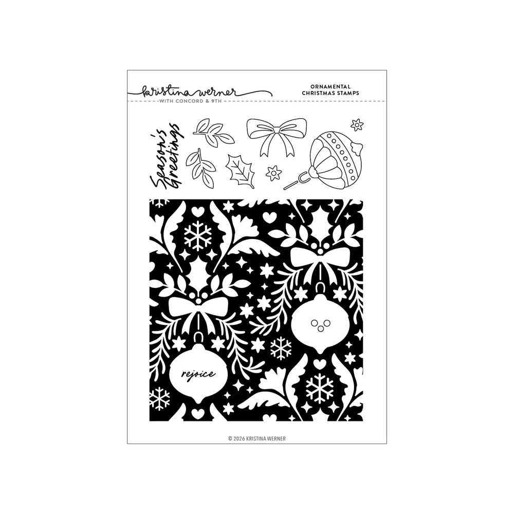 Concord & 9th - Ornamental Christmas Stamp & Die Bundle by Kristina Werner