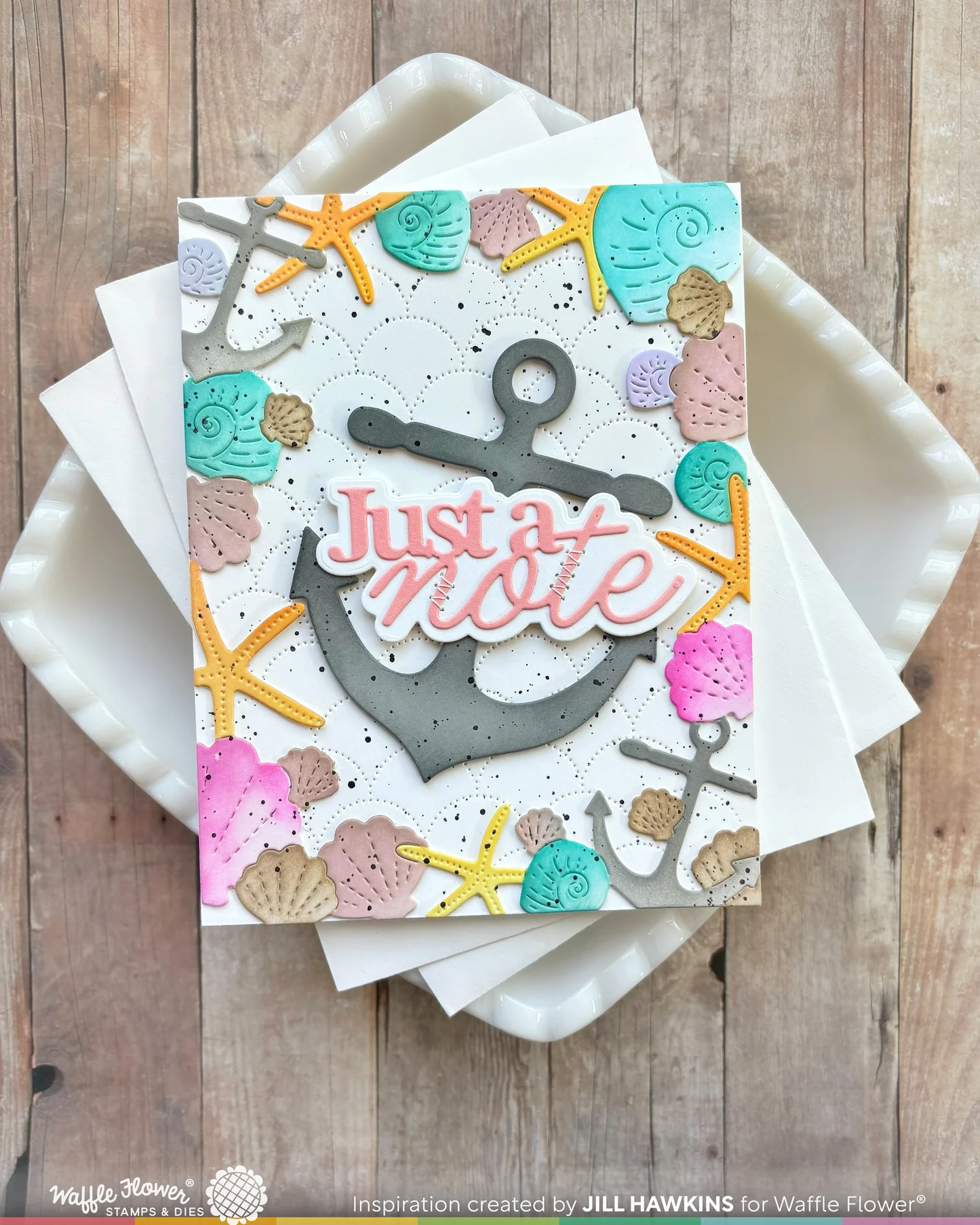 Waffle Flower - Just a Note Word Die Set