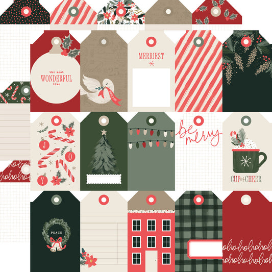Simple Stories - Mistletoe & Holly - Cardstock: Tag Elements