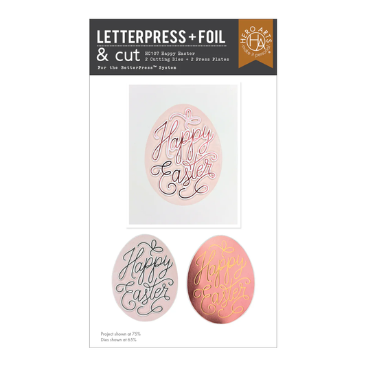 Hero Arts - Happy Easter Letterpress + Foil & Cut Bundle