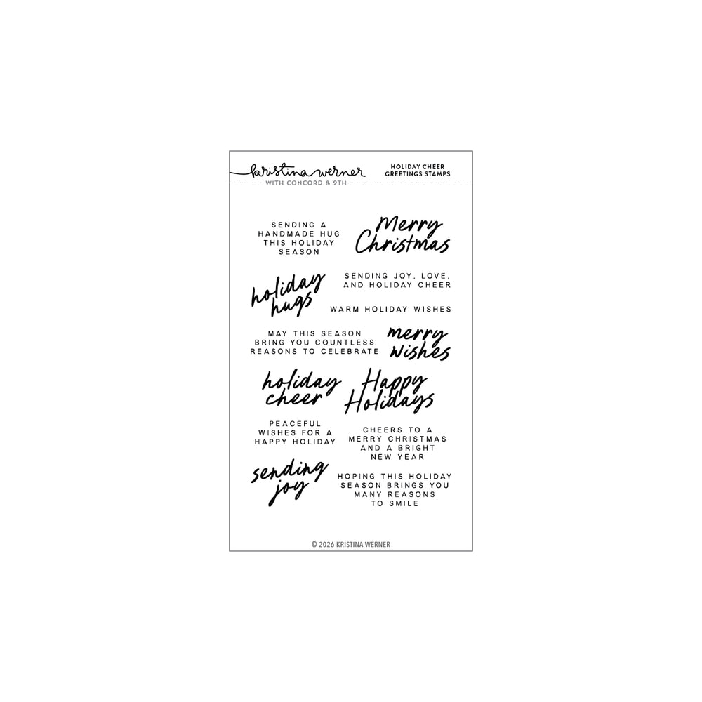 Concord & 9th - Holiday Cheer Greetings Stamp Set by Kristina Werner