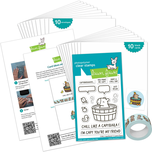 Lawn Fawn - Kids Mini Cardmaking Kit: Chill, Capybara!