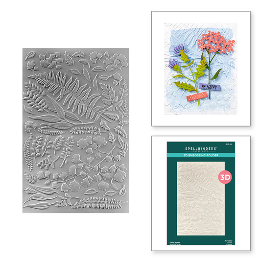 Spellbinders - 3D Embossing Folder - Field Notes