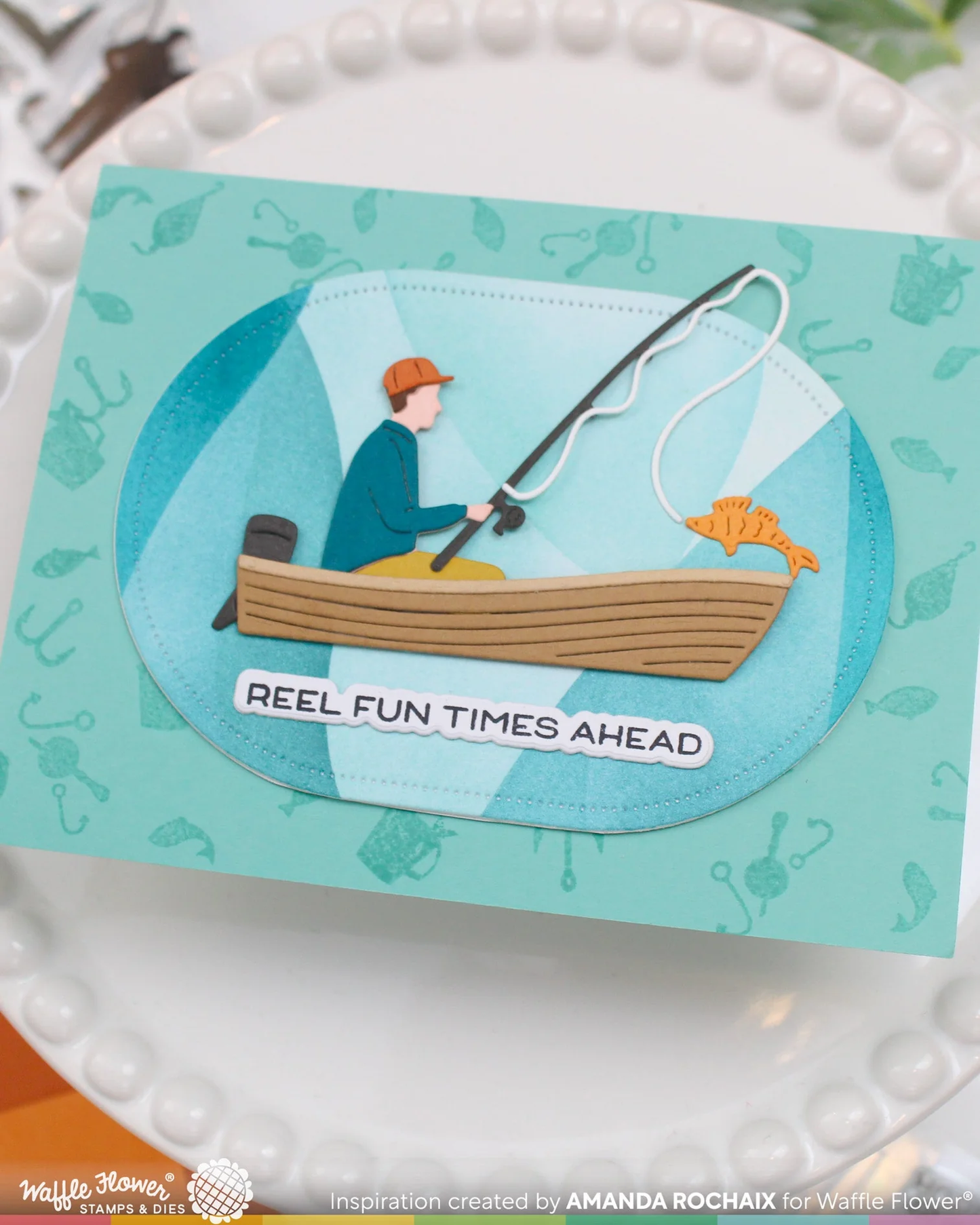 Waffle Flower - Gone Fishing Die Set