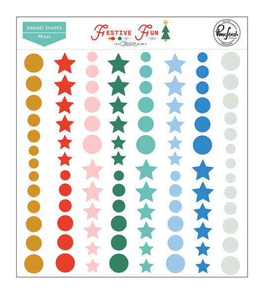 Pinkfresh - Festive Fun - Enamel Shapes