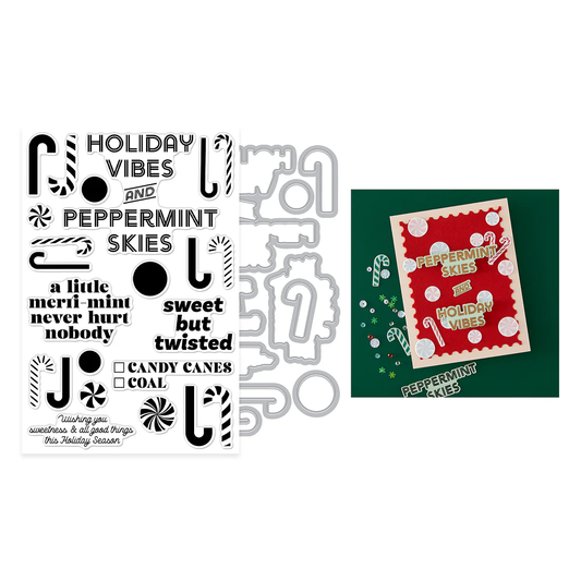 Hero Arts - Merri-Mint Stamp & Cut Bundle