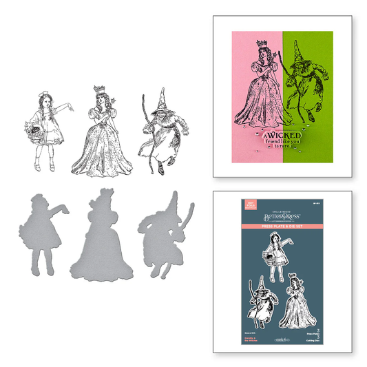 Spellbinders - Wonder of Oz - Dorothy & The Witches BetterPress Plate & Die Bundle