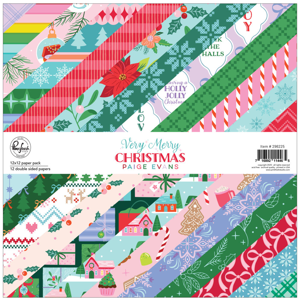 Pinkfresh - Very Merry Christmas - 12x12 Paper Pack