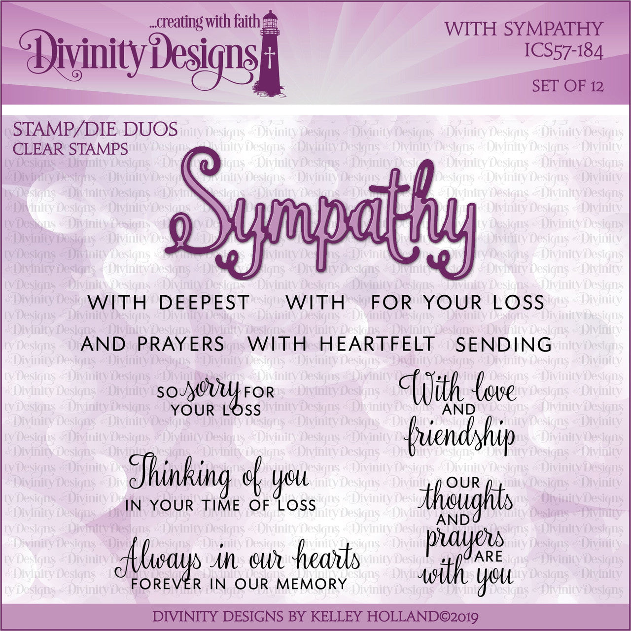 Divinity Designs - With Sympathy Stamp & Die Bundle