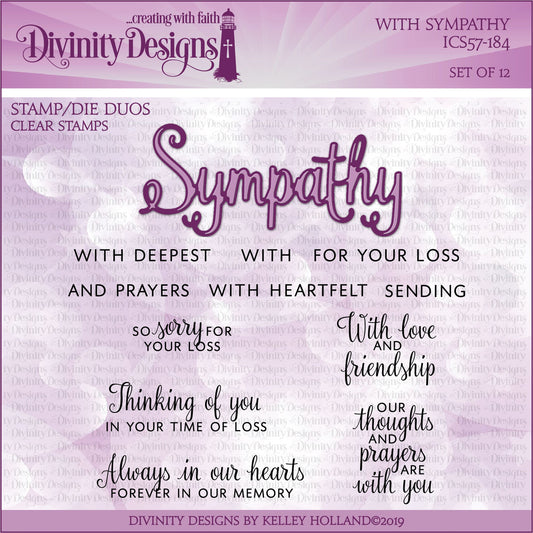 Divinity Designs - With Sympathy Stamp & Die Bundle